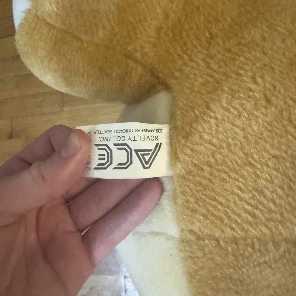 Vintage 80s Ace Novelty Harvard Bear Plush College Workwear Brown 20in
